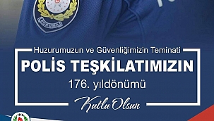 Başkan Öz, “Türk Polis Teşkilarının 176. yıldönümü kutlu olsun”