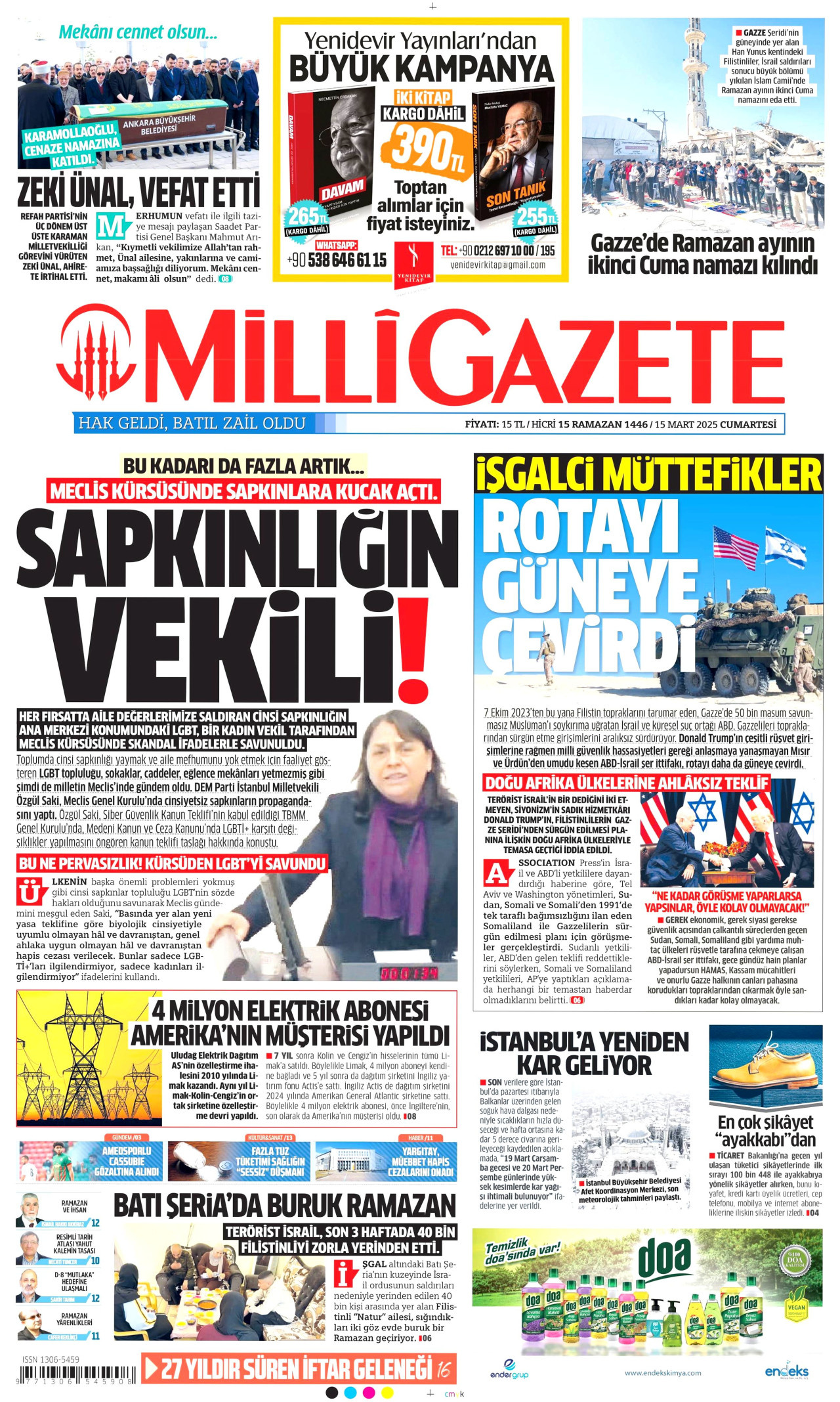 MİLLİ GAZETE Gazete Manşeti